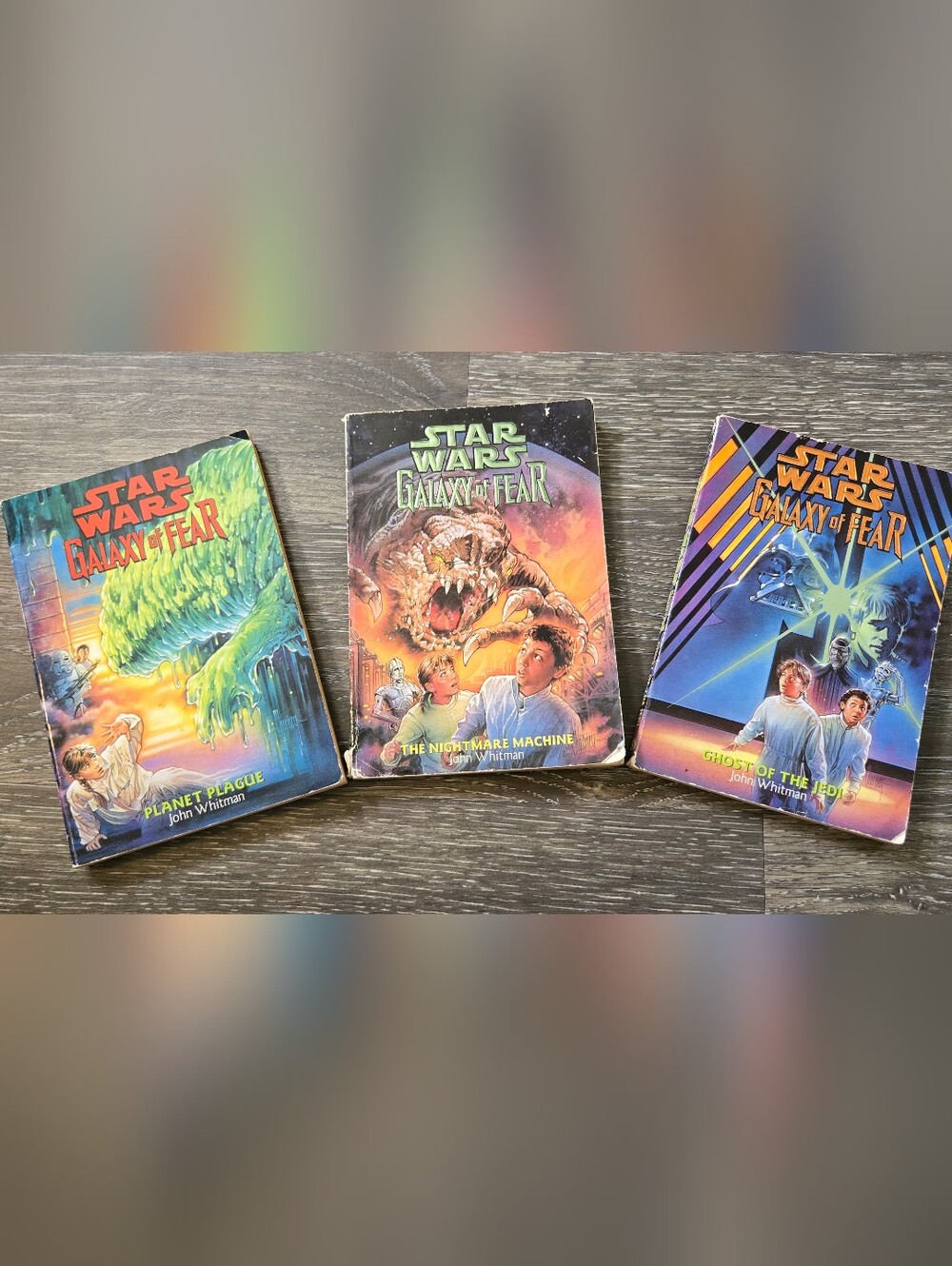 Vintage Star Wars Galaxy of Fear Paperback Book Lot (3) John Whitman